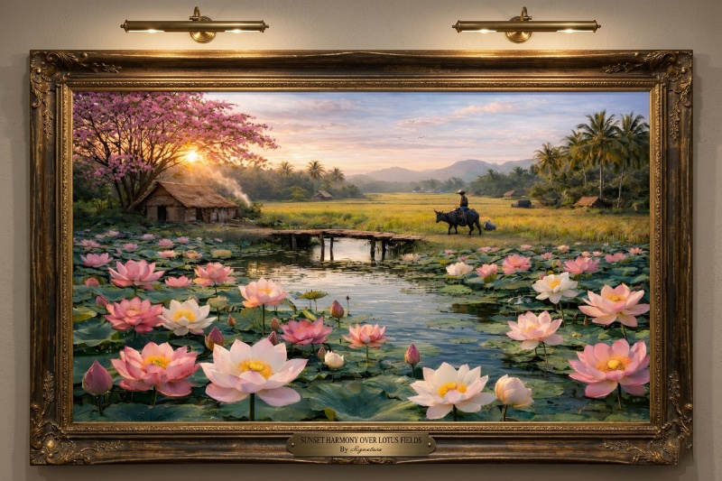 Hình ảnh Tranh dán tường đồng quê 3D khổ lớn 5